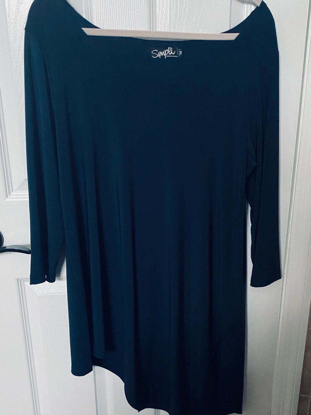 Sympli Black Scoop Neck Tunic